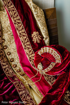 Indian groom's red wedding ceremony otufit. Indian groom's red wedding ceremony otufit.