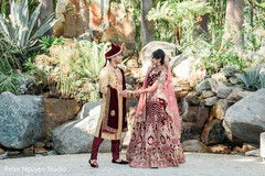 Indian couple meeting for the first look capture. Indian couple meeting for the first look capture.