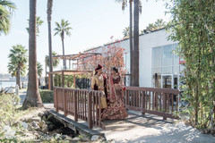 Indian couple walking outdoors. Indian couple walking outdoors.