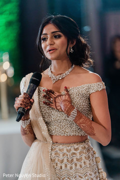 Maharani at wedding reception speech. Maharani at wedding reception speech.