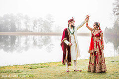 Vibrant portrait of indian couple. Vibrant portrait of indian couple.