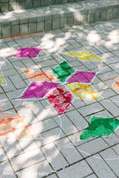 Indian pre-wedding floor mandala decoration. Indian pre-wedding floor mandala decoration.