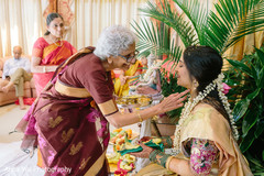 Maharani with relative at pre-wedding rituals. Maharani with relative at pre-wedding rituals.
