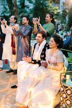 Raja and Maharani enjoying sangeet celebration. Raja and Maharani enjoying sangeet celebration.