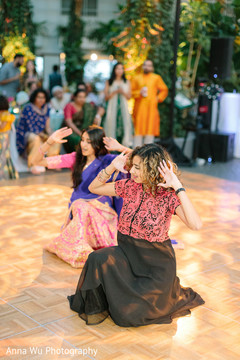 Indian bridesmaids at Sangeet dance. Indian bridesmaids at Sangeet dance.