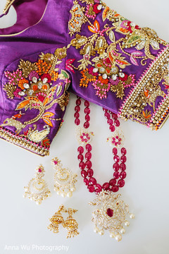 Indina bridal kundan earings, and open shir embroidery. Indina bridal kundan earings, and open shir embroidery.