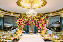 Indian wedding ceremony venue decoration. Indian wedding ceremony venue decoration.