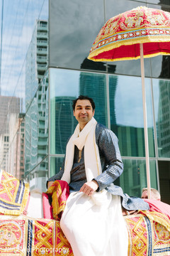 Indian groom riding his baraat horse. Indian groom riding his baraat horse.