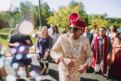 Indian groom at his outdoors baraat celebration. Indian groom at his outdoors baraat celebration.