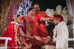 Maharani and raja at joint of hands ceremony ritual. Maharani and raja at joint of hands ceremony ritual.