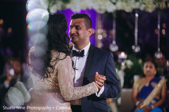 Indian couple reception dance. Indian couple reception dance.