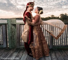 Indian bride and groom facing each other capture. Indian bride and groom facing each other capture.