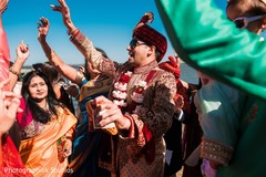 Indian groom holding coconut at baraat. Indian groom holding coconut at baraat.