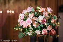 Pink and orange roses for Indian wedding table decoration. Pink and orange roses for Indian wedding table decoration.
