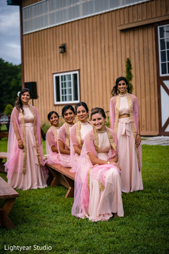 Sweet Indian bridesmaids posing for photoshoot Sweet Indian bridesmaids posing for photoshoot