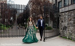 Indian bride and groom walking hand in hand. Indian bride and groom walking hand in hand.