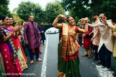 Indian wedding relative at baraat procession. Indian wedding relative at baraat procession.