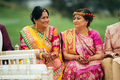 Indian wedding relatives at mandap during the wedding ceremony. Indian wedding relatives at mandap during the wedding ceremony.