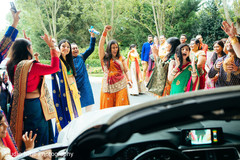 Indian bridesmaids out of wedding cermeony. Indian bridesmaids out of wedding cermeony.