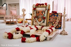 Indina wedding altar decoration with garlands. Indina wedding altar decoration with garlands.