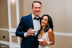Indian couple having a toast. Indian couple having a toast.