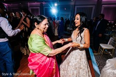 Indian bride dancing with relatives. Indian bride dancing with relatives.