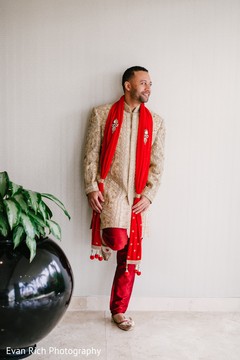 Raja's Indian wedding ceremony outfit. Raja's Indian wedding ceremony outfit.