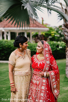 Indian bride next to relative photo session. Indian bride next to relative photo session.