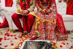 Indian bride and groom tying the knot. Indian bride and groom tying the knot.