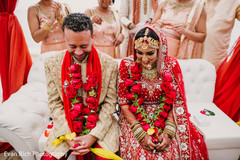 Indian couple during the rice rituals. Indian couple during the rice rituals.