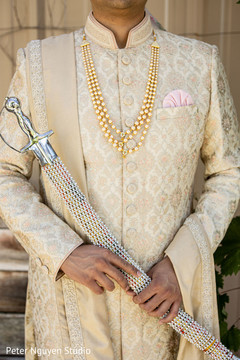 Close capture of Indian groom's fashion choices Close capture of Indian groom's fashion choices