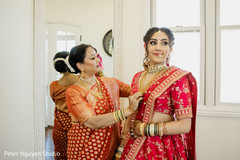 Beautiful Indian bride getting ready for the wedding ceremony Beautiful Indian bride getting ready for the wedding ceremony