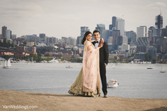 Elegant Indian bride and groom's wedding reception fashion. Elegant Indian bride and groom's wedding reception fashion.