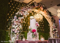 Pale pink Indian wedding cake decoration. Pale pink Indian wedding cake decoration.