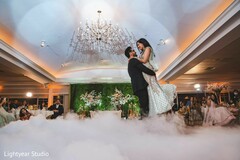 Indian couple at reception dancefloor. Indian couple at reception dancefloor.