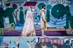 Maharani surprising the groom. Maharani surprising the groom.