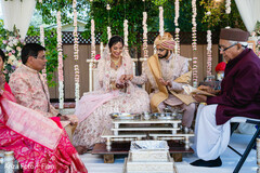 Indian couple at indian wedding ceremony. Indian couple at indian wedding ceremony.