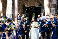 Indian couple walking out from the church. Indian couple walking out from the church.