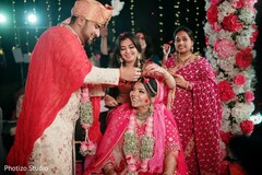 Raja putting the red dot to maharani. Raja putting the red dot to maharani.