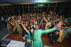 Indian couple at their pre-wedding party. Indian couple at their pre-wedding party.
