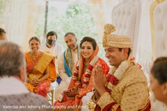 Indian bride and groom at ceremony rituals. Indian bride and groom at ceremony rituals.