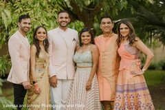 Indian couple with relatives outdoors. Indian couple with relatives outdoors.