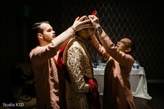 Indian groom getting ready for ceremony. Indian groom getting ready for ceremony.