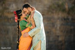 Indian couple face-to-face photo session. Indian couple face-to-face photo session.