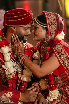 Indan bride and groom face to face photoshoot. Indan bride and groom face to face photoshoot.
