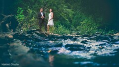 Indian bride and groom outdoors engagement photo shoot. Indian bride and groom outdoors engagement photo shoot.