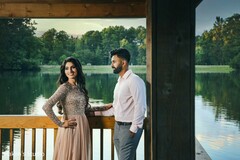 Indian groom looking at his gorgeous bride. Indian groom looking at his gorgeous bride.