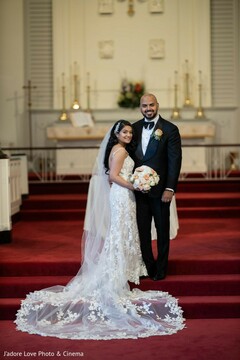 Marvelous capture of the couple at their wedding ceremony Marvelous capture of the couple at their wedding ceremony
