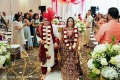 Indian bride and groom magical scene Indian bride and groom magical scene