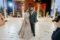 Ravishing Indian couple's wedding reception attire. Ravishing Indian couple's wedding reception attire.